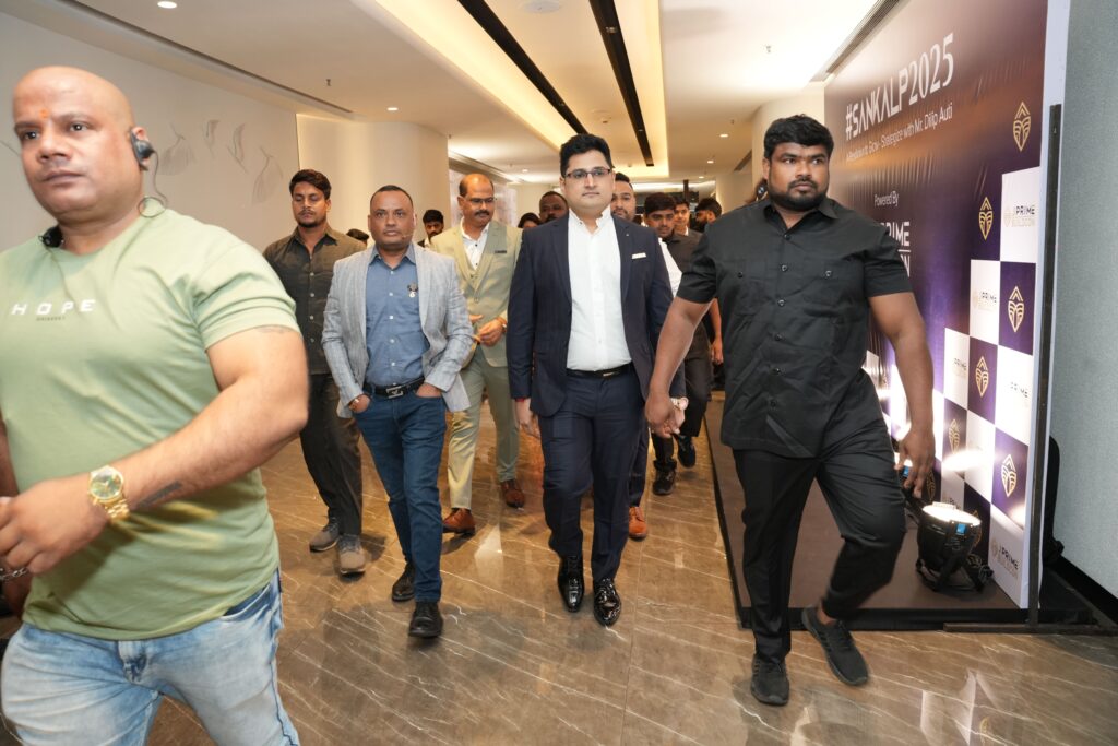 Mr. Avinash Jagdale entry at JPrime Buildcon event Sankalp 2025