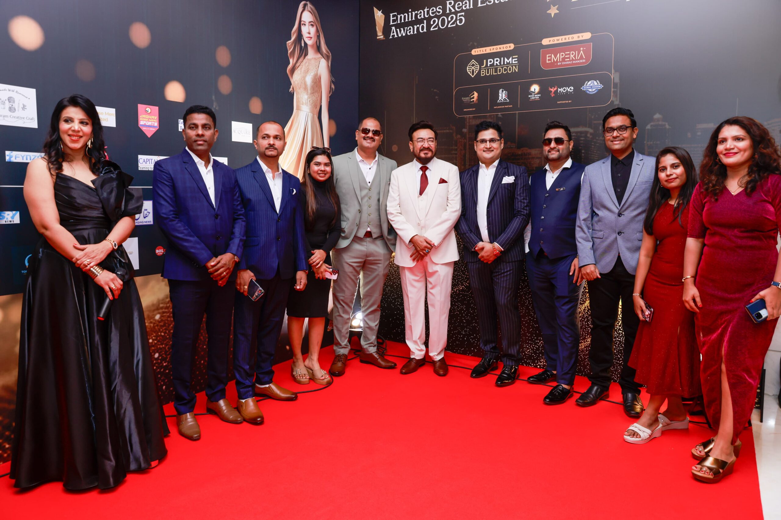 Team of JPrime Buildcon with MD Mr. Avinash Jagdale Honored with Smart City Developer Award at Emirates Real Estate Awards 2025 in Dubai